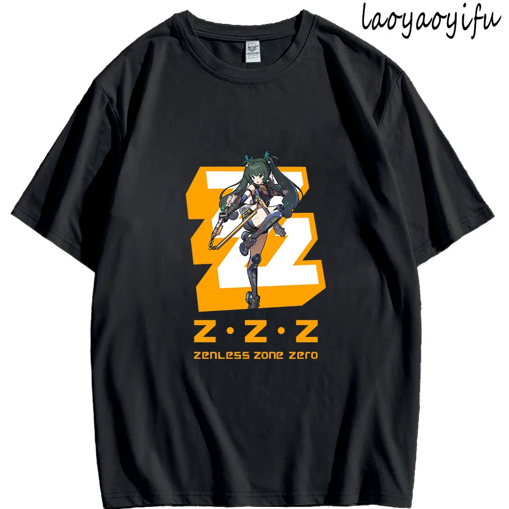 Zenless منطقة صفر لعبة دور تي شيرت الرجال النساء القطن المحملة التحقيق الإجرامي تشو يوان تشينغ يي طباعة بلايز الجرافيك تي شيرت