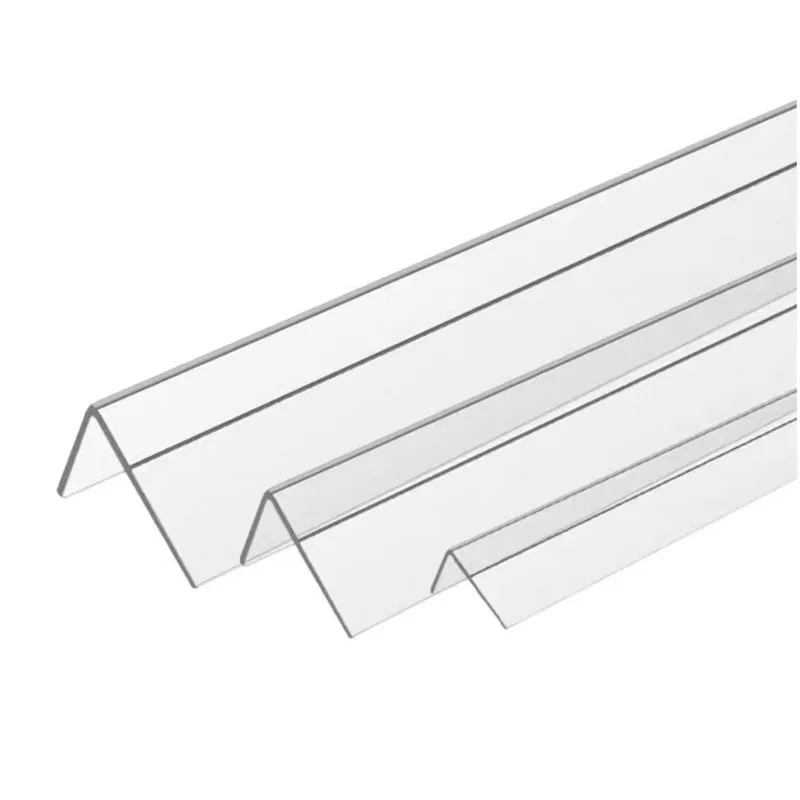 L-shaped Acrylic transparent corner protection strip Right Angle Plastic bar External corner anti-collision strip view 5
