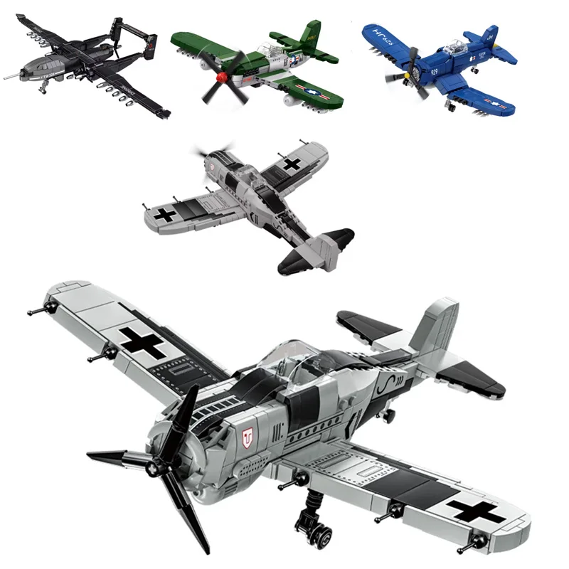 

Военная серия Fighter Moc, набор строительных блоков, собранный военный истребитель от комаров, коллекция самолетов для мальчиков, модель, кирпичи, игрушки, подарок