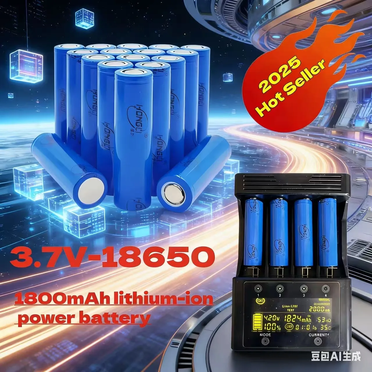 3.7V/18650 Lithium-ion Hot Seller1800mAh Rechargeable Battery, Latest Grade A Lithium Battery for Batterie 18650 Rechargeable
