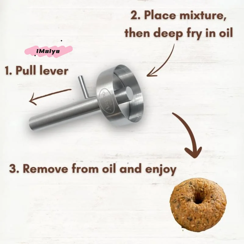 Cuchara Falafel profesional con agujero, herramienta para hacer albóndigas antiadherente de acero inoxidable de calidad alimentaria para Cocina, 1 ud.