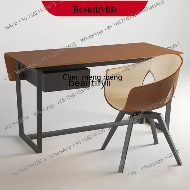 G153 Simple Modern Entry Lux Style Matching Table Leather Leisure Study Desk