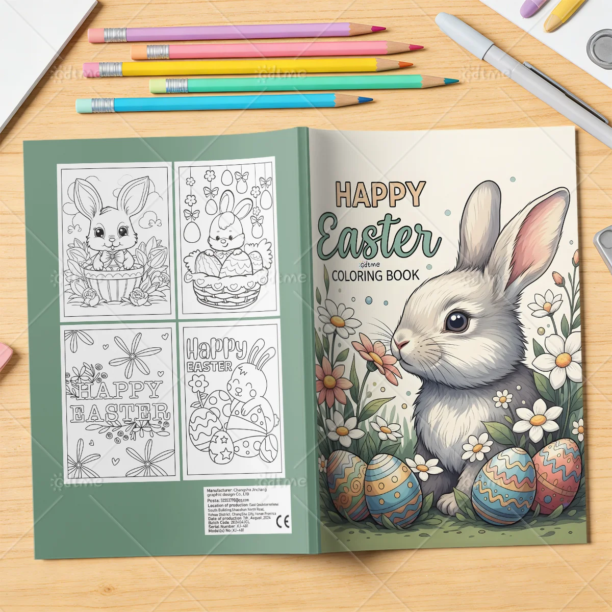 Happy Easter Coloring Book For Adults And Teen Featuring Cute Cozy Daily Activities For Relaxation (Cozy Spaces Coloring)