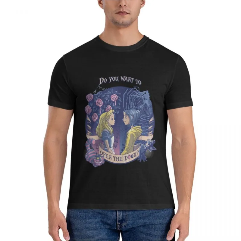 Coraline & Alice Open the door T-Shirt Essential T-Shirt t-shirts man fruit of the loom mens t shirts men workout shirt