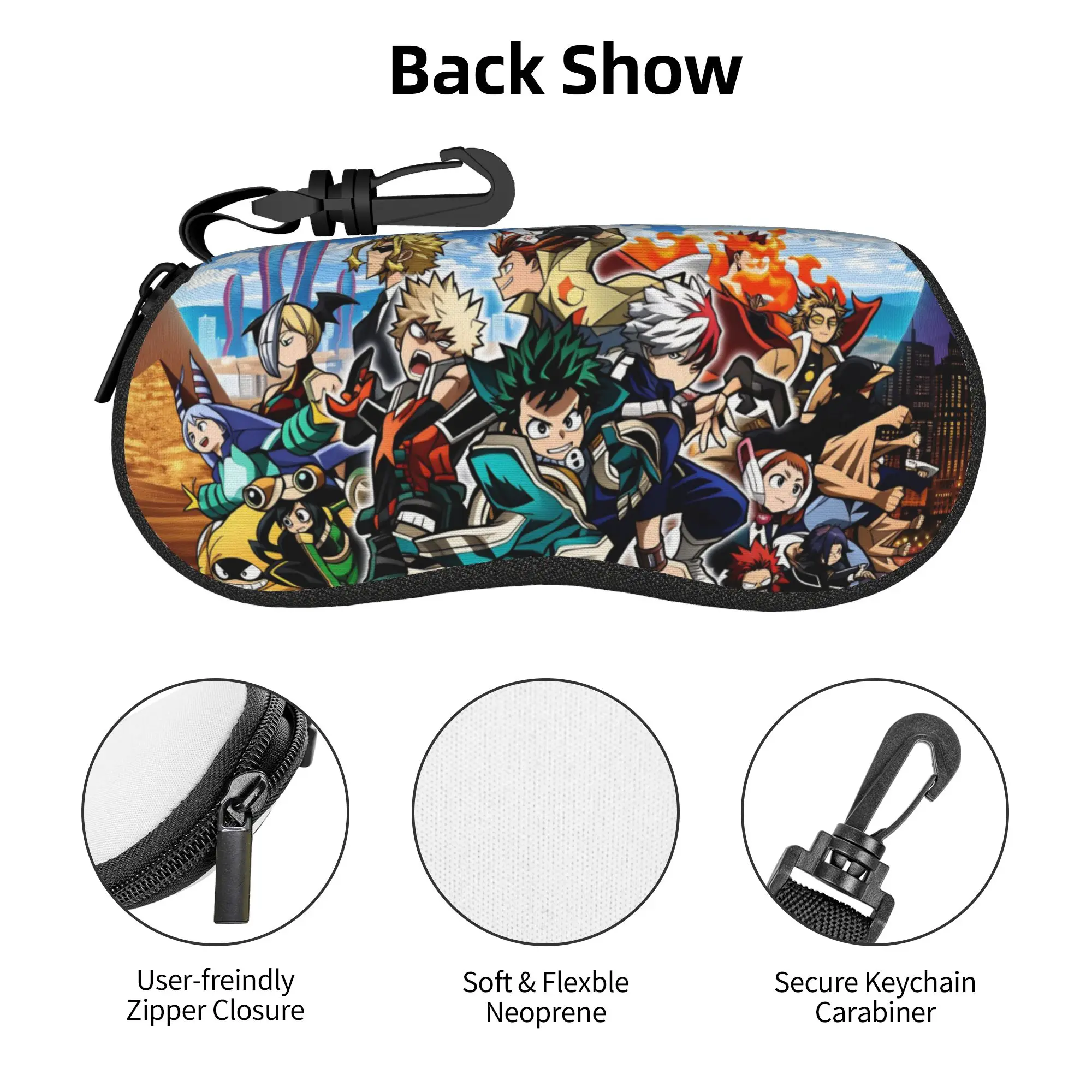 Estuche para gafas My Hero Academias Anime Japan Manga, caja protectora suave para gafas de sol para hombres y mujeres