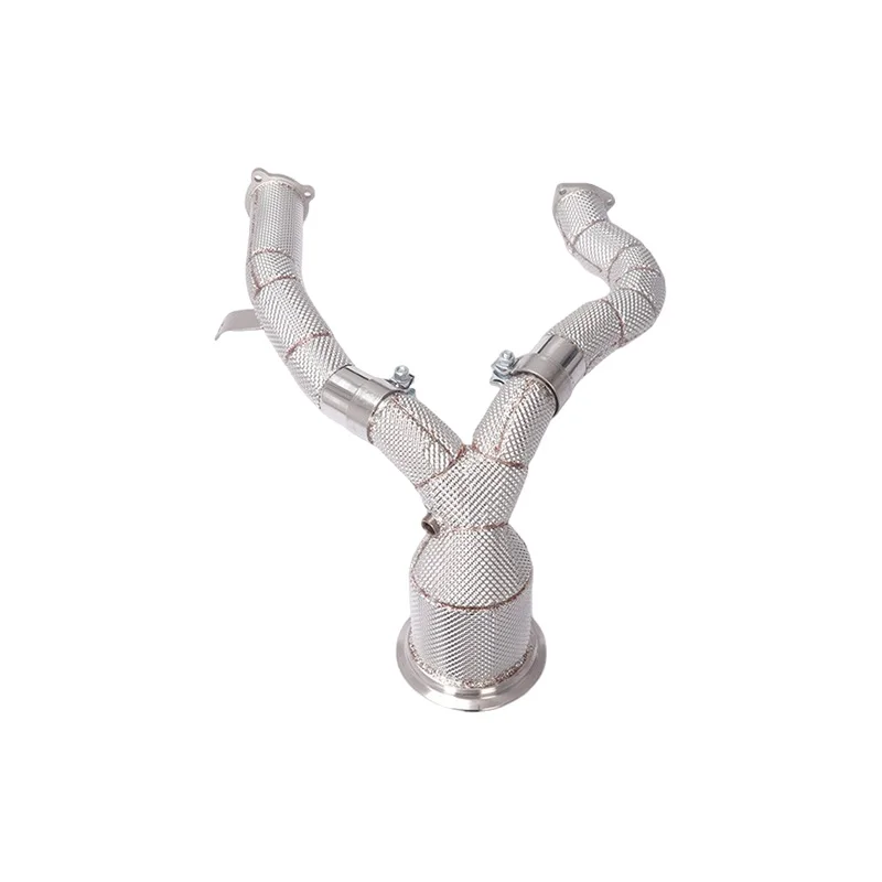 Entry-Level Stainless Steel Exhaust Pipe System for Audi A6 A7 C8 3.0T Racing Muffler Head Section Downpipe
