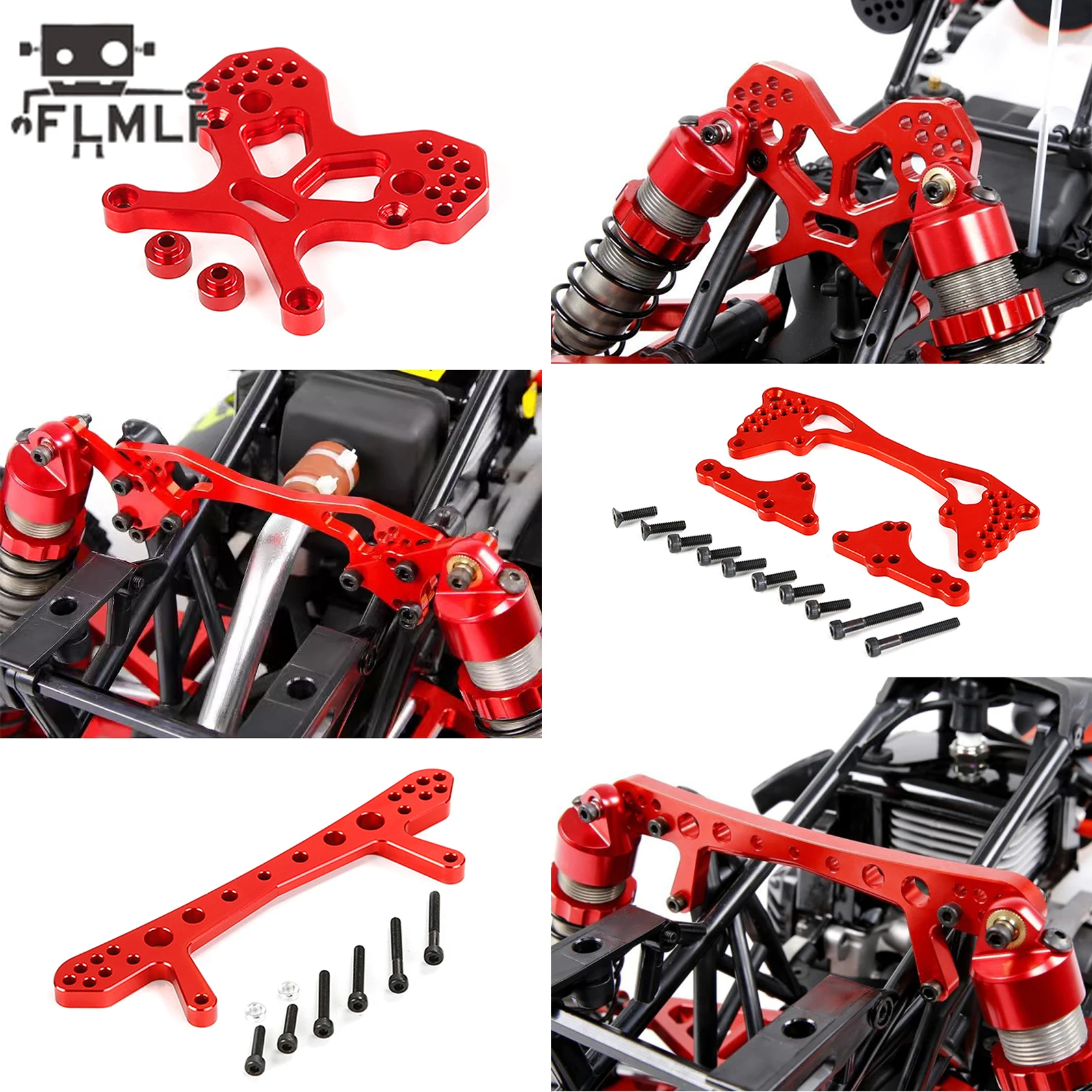 Rc Car CNC Metal Adjustable Angle Front or Rear Shock Absorption Crossbar Beam for 1/5 HPI ROFUN ROVAN KM BAJA 5B 5T 5SC Parts