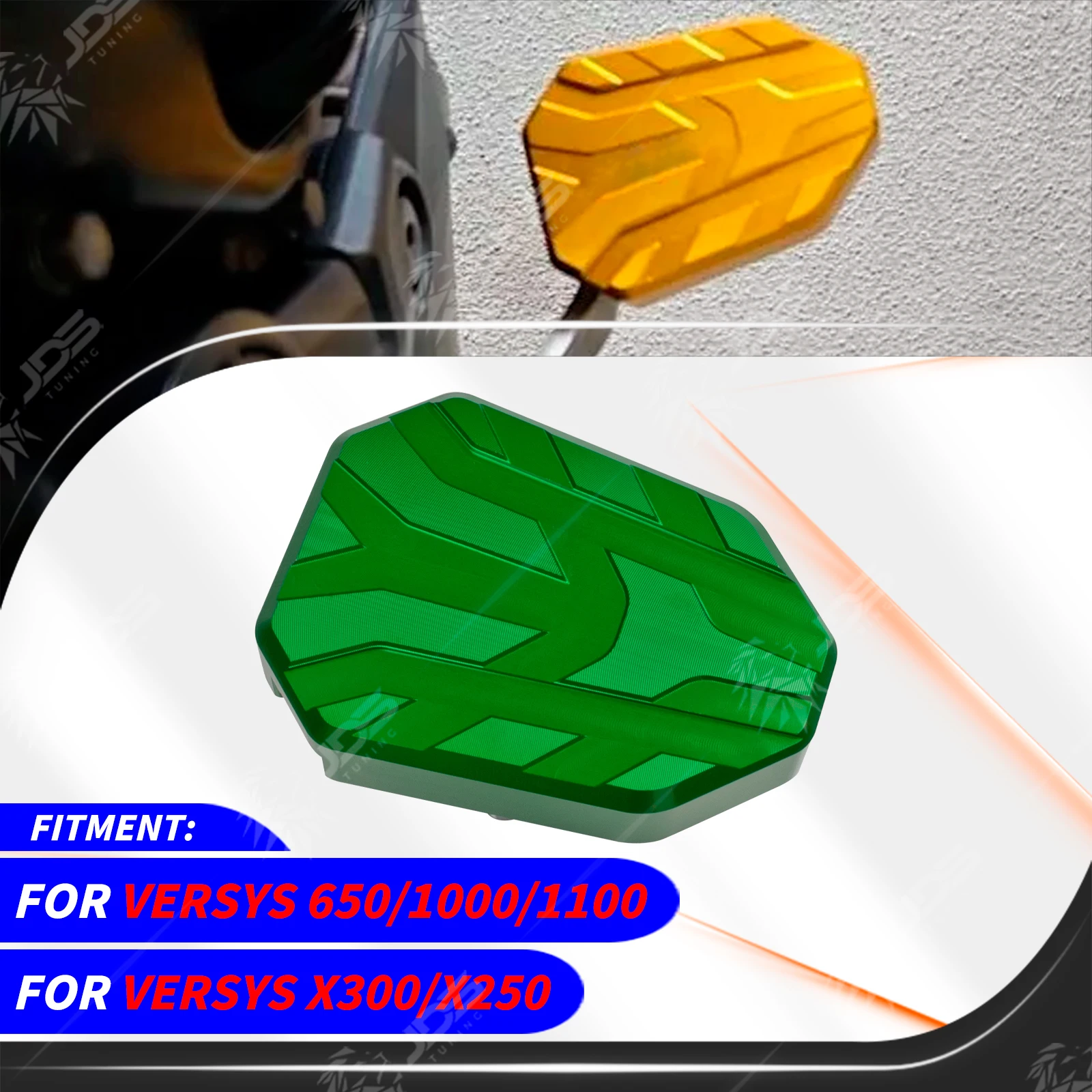 For Kawasaki VERSYS 650/1000/1100/VERSYS X300/X250 Rear Foot Brake Pedal Enlarger Cover Casing Base Pad Accessories Parts
