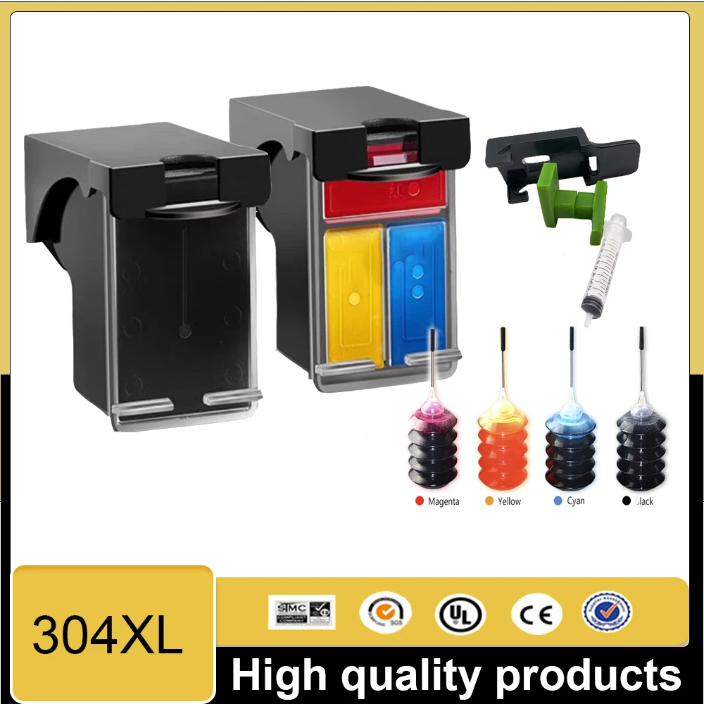 304XL Ink Cartridge Replacement For HP 304 Compatible Deskjet 2600 3700 5000 Series 2620 3720 3755 5010 5055 Envy Printer
