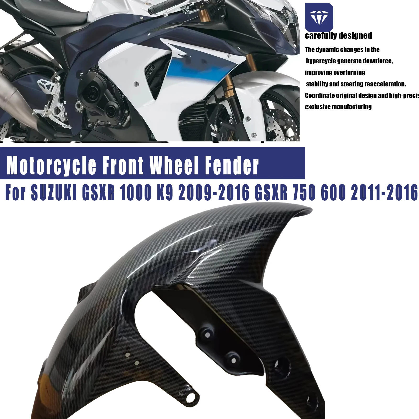 

For SUZUKI GSXR 1000 K9 2009-2016 GSXR 750 600 2011-2016 Motorcycle Accessories Front Mudguard front fender Splash Guard Fairing