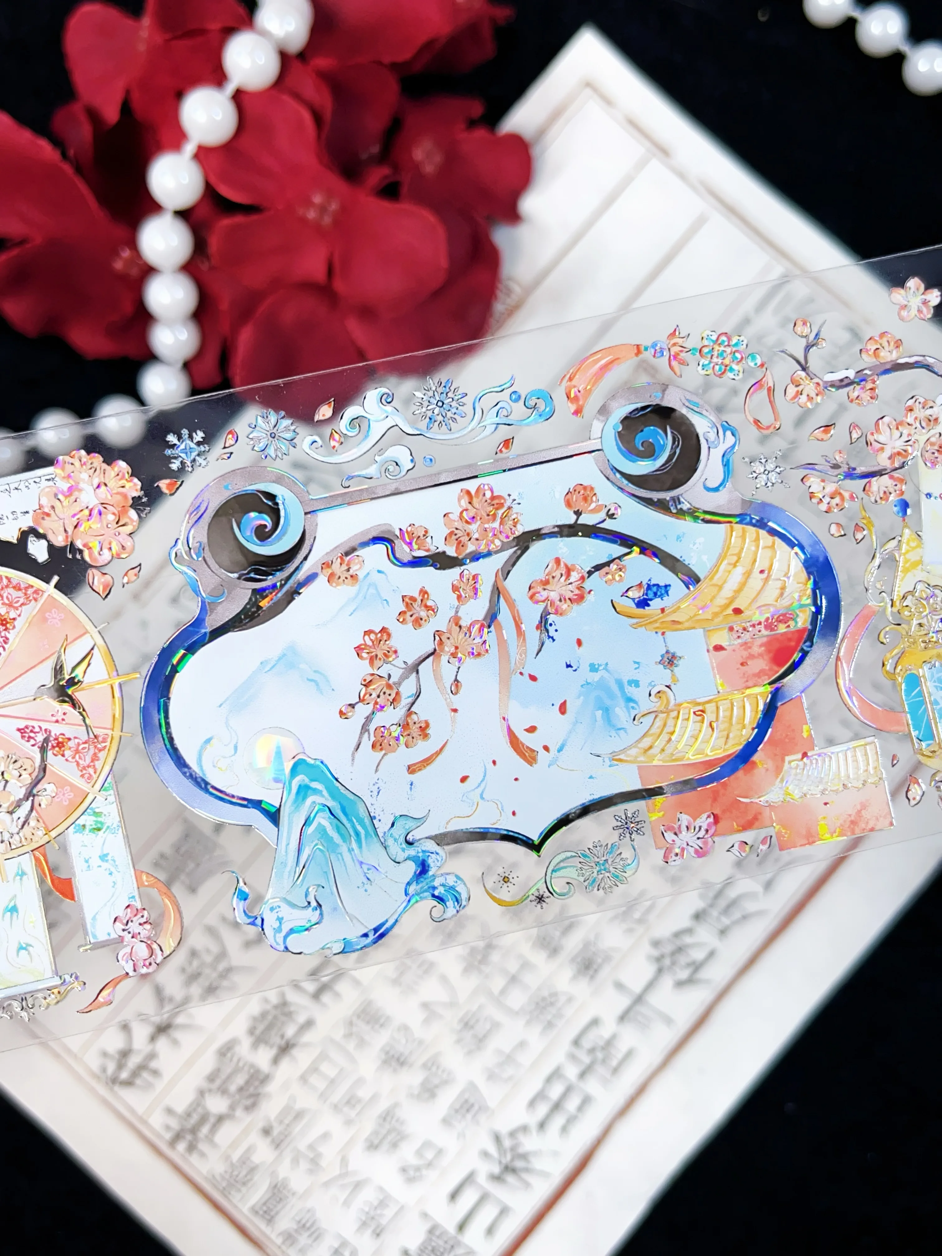 

Удивительные блестящие ПЭТ-ленты с узором «Снежный цветок» для рукоделия, скрапбукинга, изготовления открыток и планирования