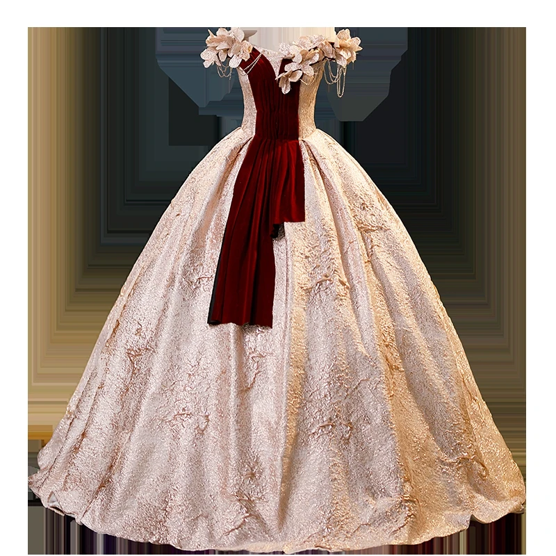 Eleganckie sukienki na quinceanera z odkrytymi ramionami Klasyczna luksusowa suknia balowa Słodka aplikacja Długość do podłogi Robe De Bal Dostosowane