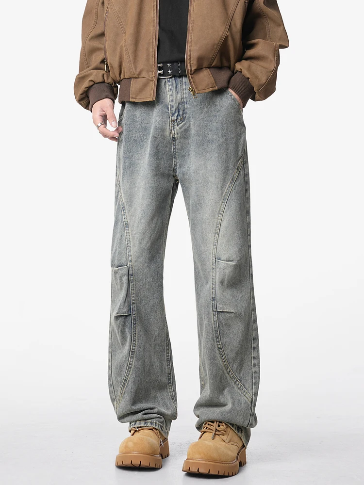 

Wukong Has Goods American Retro Waed Loose Wide Leg Jeans Men's Trendy Brand High Street Versatile Casual Straight Tube Pants