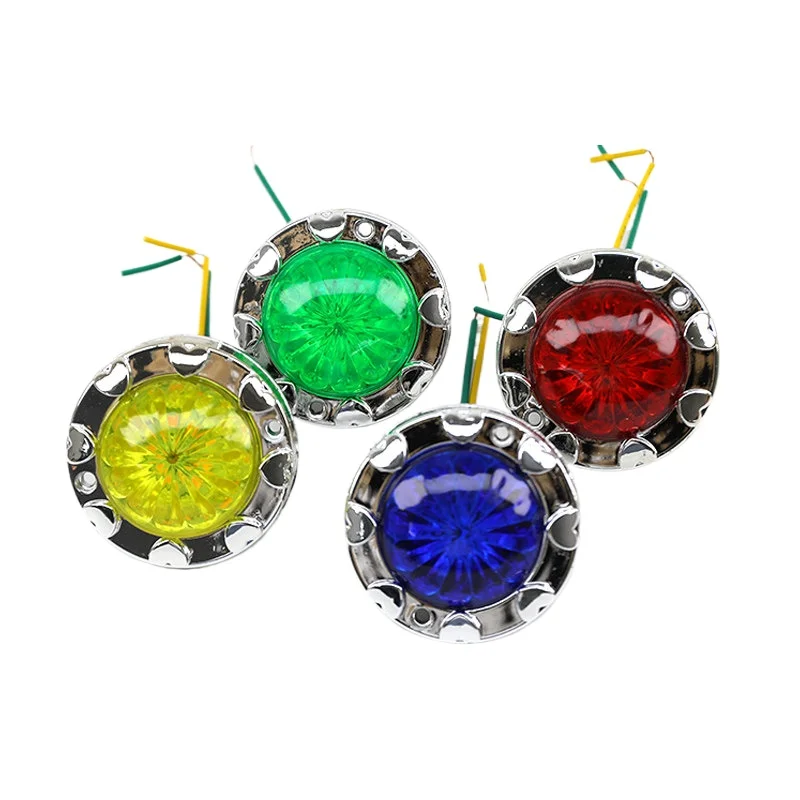 Coin Operated Games 12V Flash Light Arcade Machine Button Rocking Car Parts for Aircraft Tank Bear