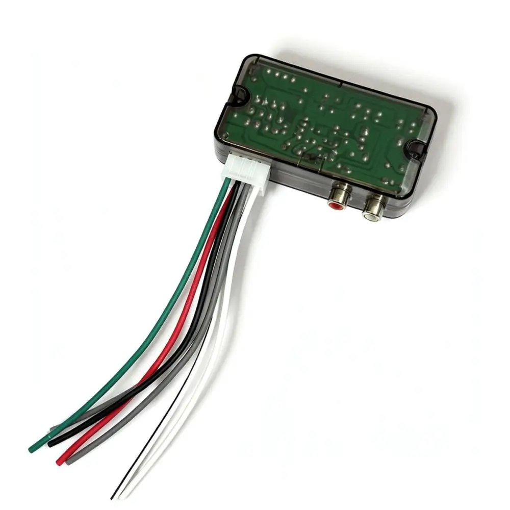 Universal Car Audio High To Low Converter RCA Signal Adapter Speaker Wire To Amplifier Interface For Vehicle Stereo Unit