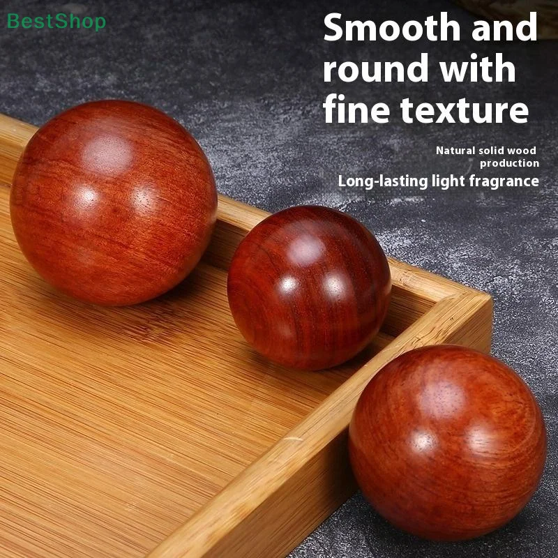 ★ ★ ★ 2 palline per massaggio in palissandro, palla per esercizi, palla per riabilitazione, giocattoli artigianali intagliati in stile cinese