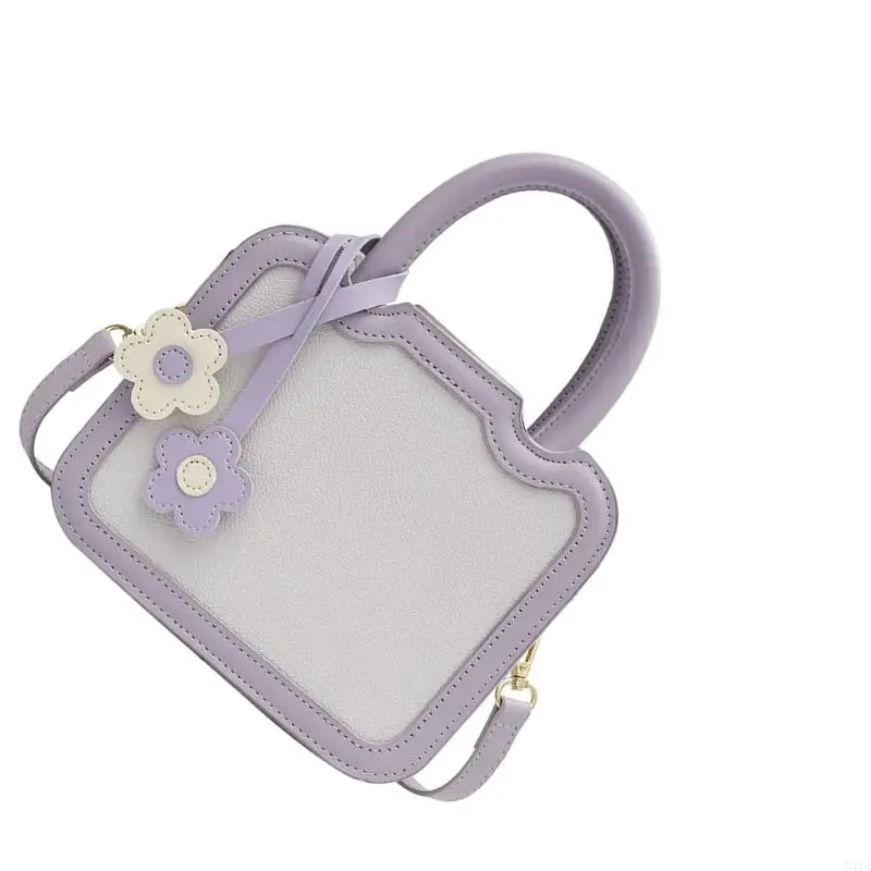 

Fashionable Floral Pattern Purse Lightweight Shoulder Crossbody Bag Practical PU Construction Work Travel Essential 547A