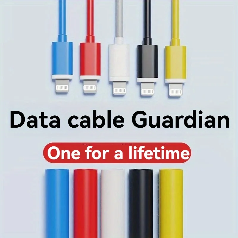 10pcs Data Cable Breakage Repair, Mobile Phone Cable, Data Cable Protection Cover Repair, Heat Shrink Tubing Artifact Sleeve