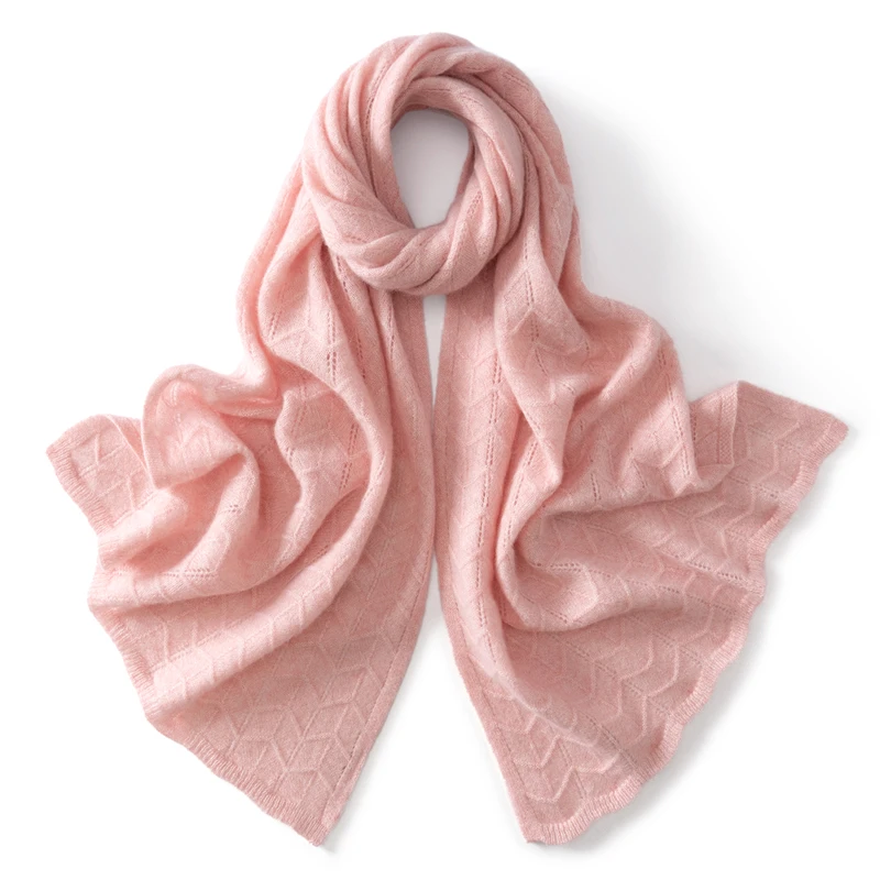 

100% cashmere scarf size 180 * 50 for women's autumn and winter outdoor wear, warm knit cashmere scarf shawl