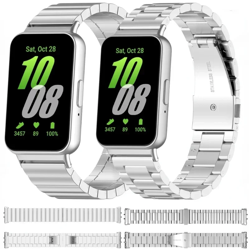 Cinturino in metallo acciaio inossidabile per Samsung Galaxy Fit 3 cinturino cinturino per Samsung Galaxy Fit 3 SM-R390 Correa accessori