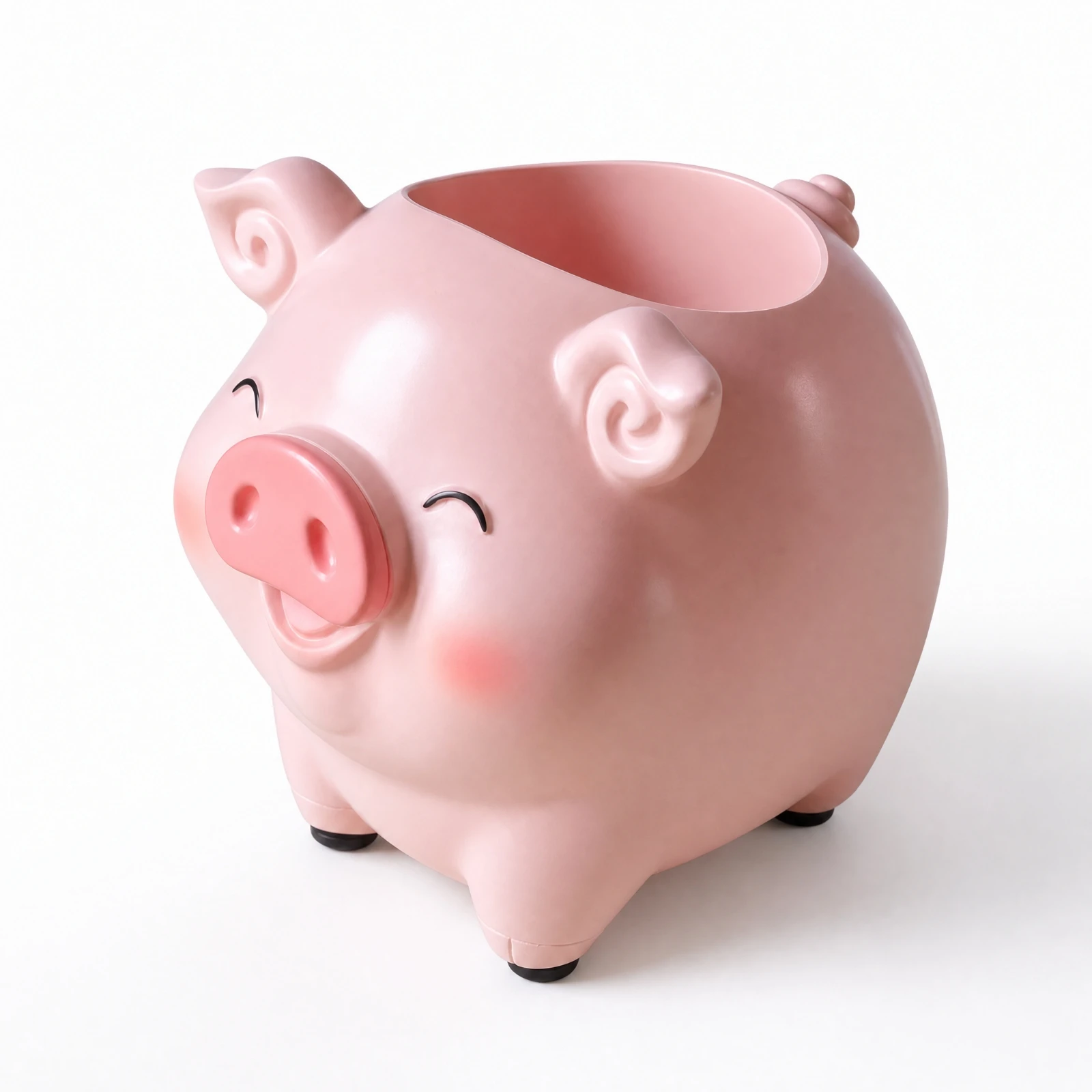Resin Pig Pen Holder Compact Pig Shaped Pencil Holder Makeup Brush Cup Multi-Purpose for Study, Creative Areas