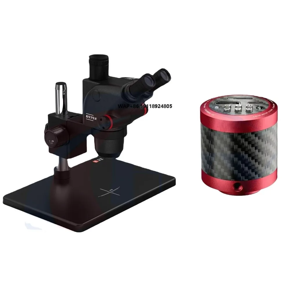

6575X Ultra HD Trinocular Microscope with Large Base for Phones PCB Welding Microscope 4K 144 LED Light Tools Set Kit