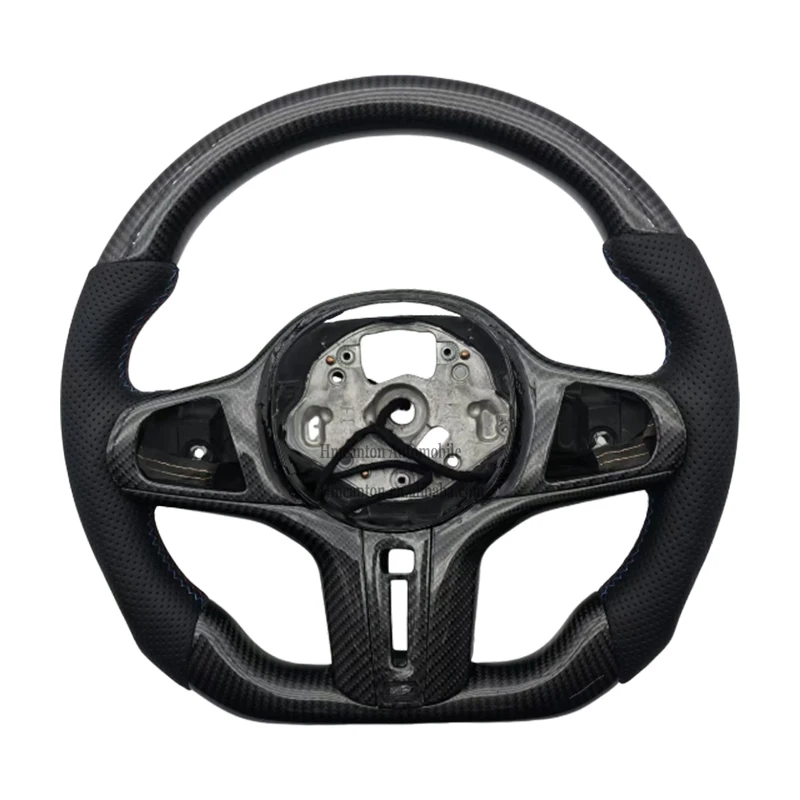 

Совершенно новый продукт, перфорированный кожаный руль из углеродного волокна для BMW G20 G30 G01 3, серия 5, автомобильный руль