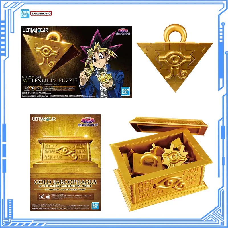 

Bandai Genuine Yu Gi Oh Model Kit Ultimagear Millennium Puzzle Gold Sarcophagus Anime Action Figure Collection Model Toys Gifts