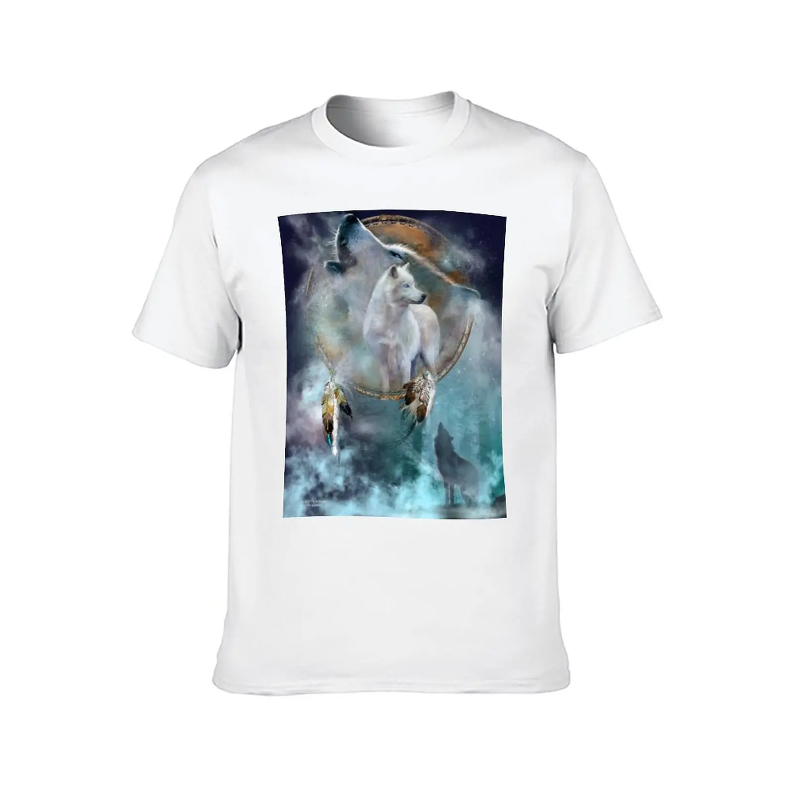 Dream Catcher - Spirit Of The White Wolf T-Shirt anime figures shirts graphic tee designer t shirt men