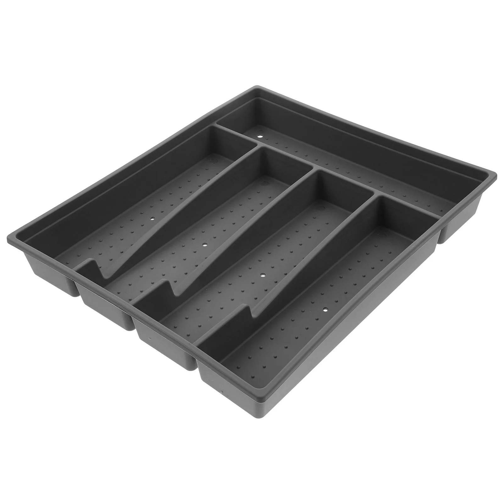 

Silverware Drawer Organizer Thickened Material Multi-Compartment Utensil Holder Tray for Kitchen Bedroom Bathroom Storage