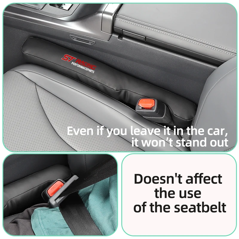 Leather Car Seat Gap Filler Strips Decorative Interior Accessories For Ford ST Racing Performance Explorer Focus Mk2 Mk3 Fiesta view 5