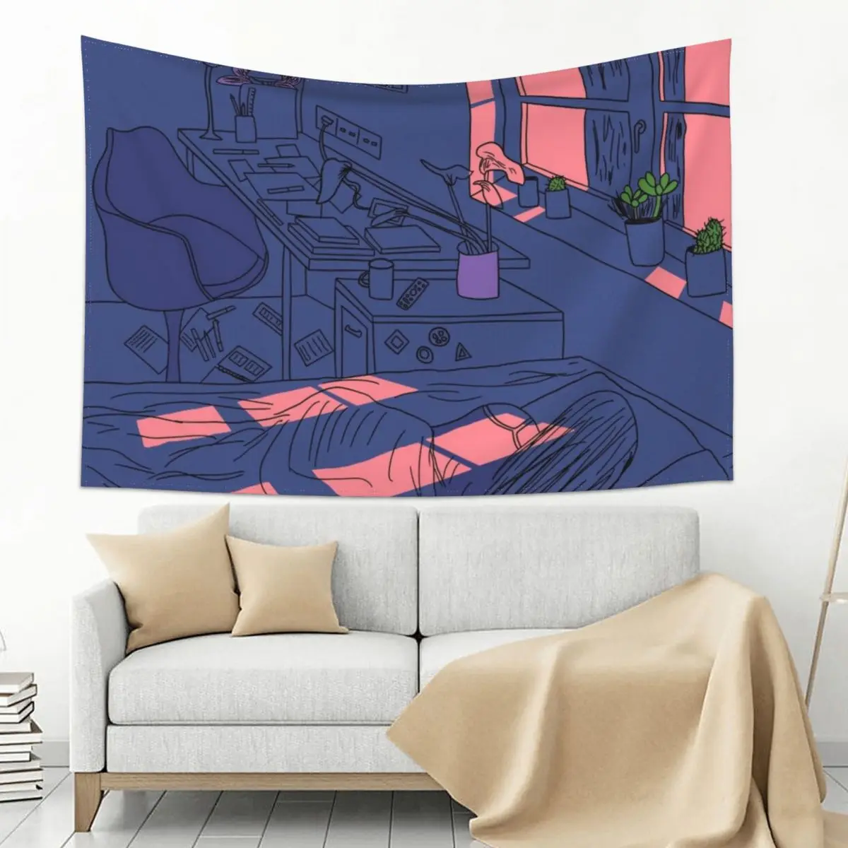 

Lazy Day Tapestry Decorative Wall Murals Home Decoration