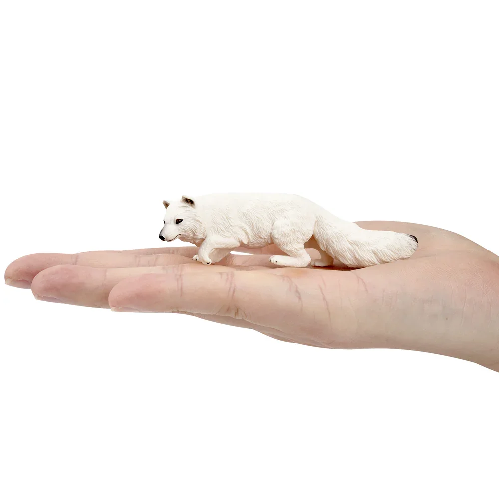 Toymany Simulation Arctic Fox Polar Animal Model Toy Mini Figures Dolls Action Figurines Toys for Children Gift