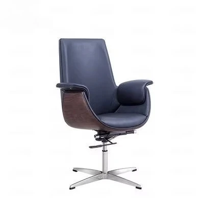 

Modern Synthetic Leather Heavy Duty Pedestal Base Swivel Task Chair Cooling Function Elegant Ergonomic Command Seating for