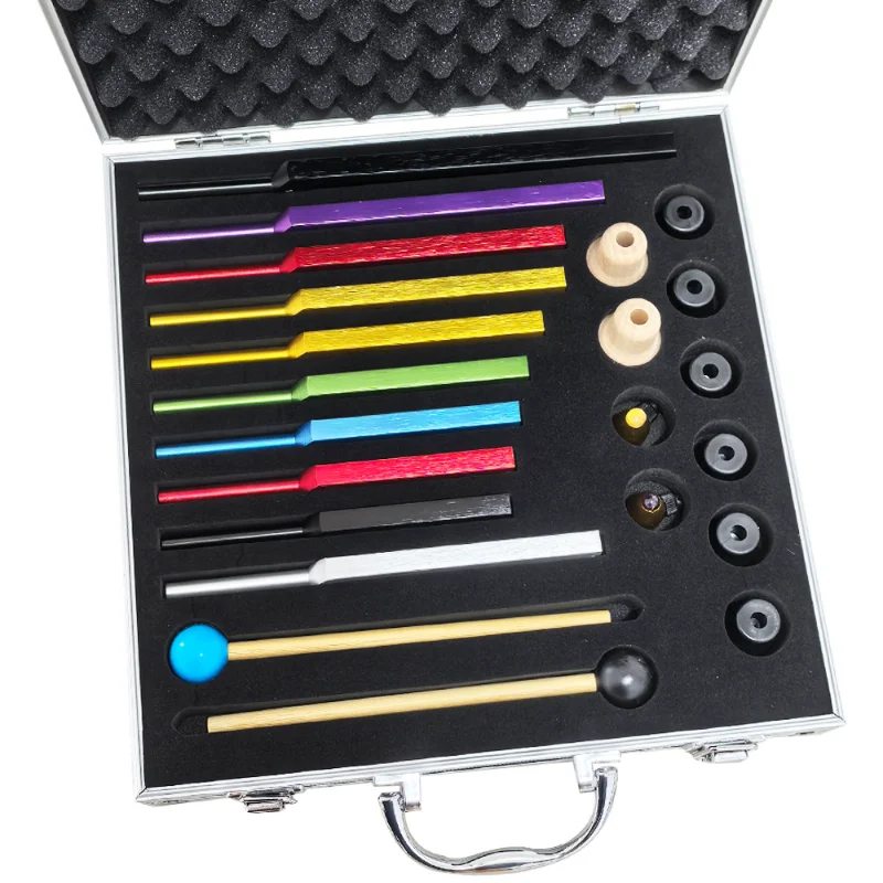 

10 sets of aluminum alloy tuning forks 174HZ 528HZ tuning fork 963HZ 432HZ tuning fork matching base