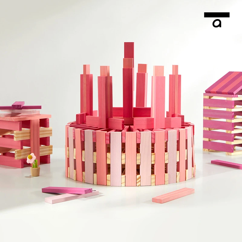 Mideer 50pcs blocs de Construction d'archimède ensemble jouet éducatif classique pour enfants blocs de Construction multicolores en bois massif de pin