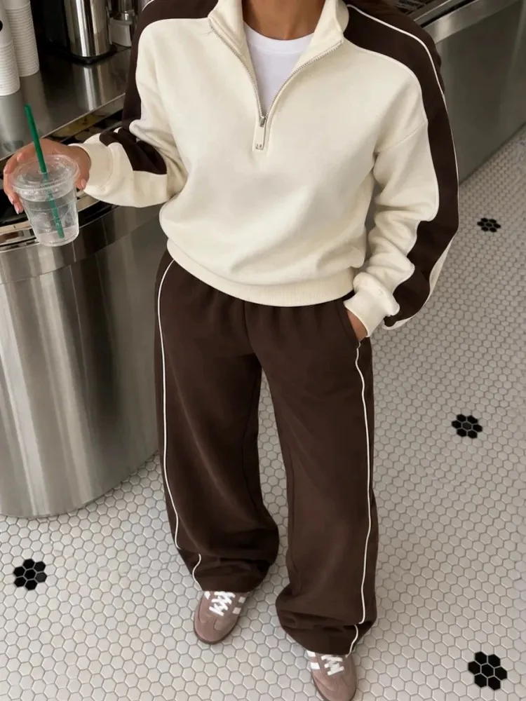 2 Piece Women Sets New Arrival Spring Autumn Matching Two Pieces Sets Long Sleeve Top And Pants Suits Outfits Clothing