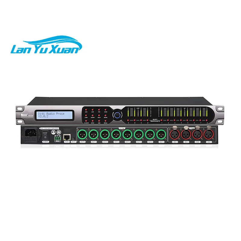 

2026 Professional Audio AD408 DSP 4 Input 8 Output Digital Audio Processor Sound Speaker Microphone