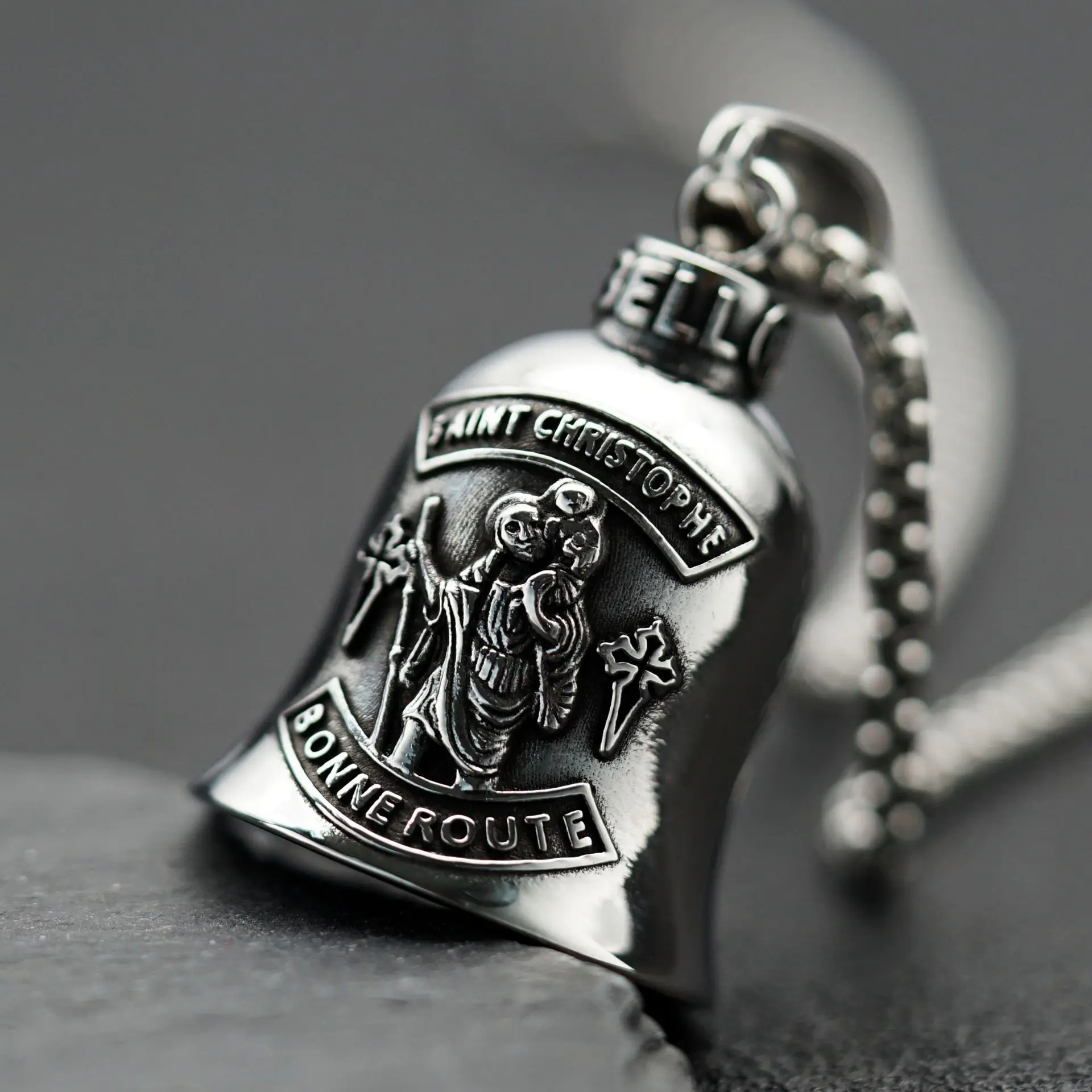 Motorcycle Bell Pendant Necklace Men's Riding Lucky Exorcism Accessories
