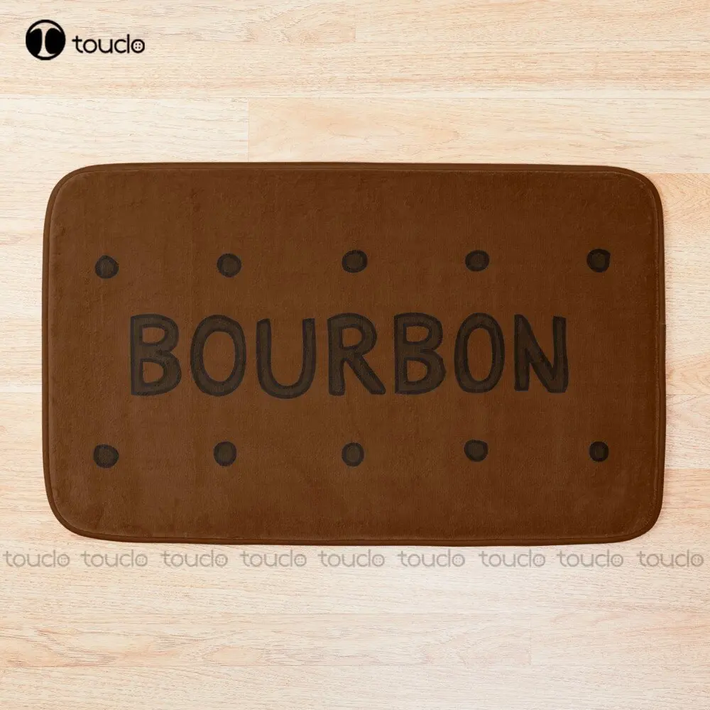 Chocolate Bourbon Biscuit Bath Mat Meme Bath Rugs