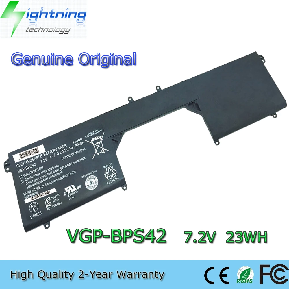 Brand New Genuine Original VGP-BPS42 7.2V 3200mAh Laptop Battery for Sony VAIO Fit 11A SVF11N14SCP SVF11NA1GW