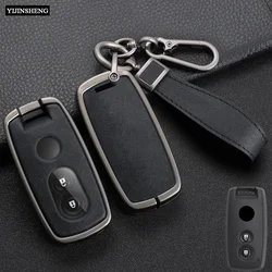 Zinc Alloy+ Leather Car Key Case Cover for Suzuki Grand Vitara SX4 S-Cross XL-7 kuyucha sch4 Swift 2007-2010 Remote Protector
