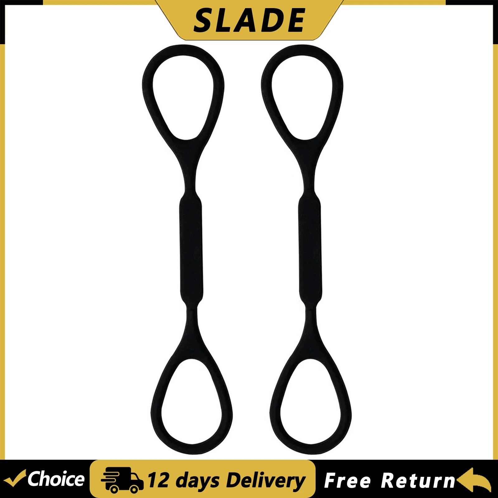 SLADE 2Pcs Trumpet Silicone Tension Cord Pipe Drag Cord Pitchfork Drag Rope Elasticated Ends Brass Instrument Parts Accessories