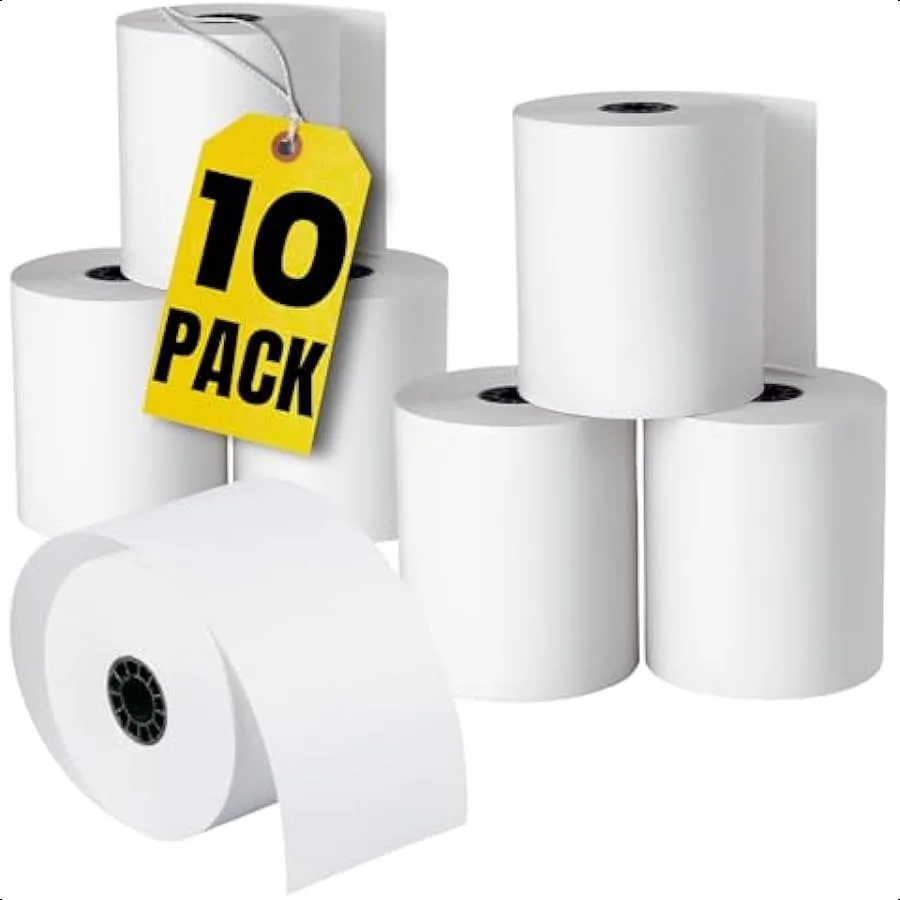 

Cash Register and Point of Service Printer Paper 3 Inch X 128 Foot 10 Rolls