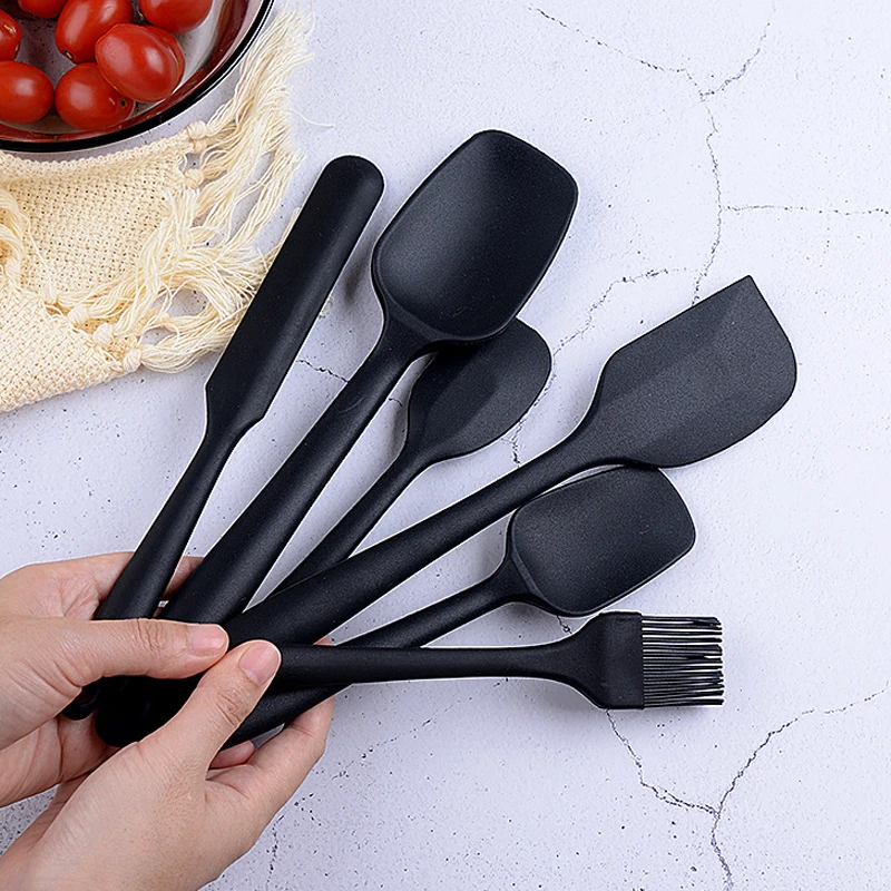 Non-Stick Silicone Cream Spatula Set Pastry Scraper Spoon Butter Spreader Jar Blender Heat-Resistant Spatulas For Kitchen Baking