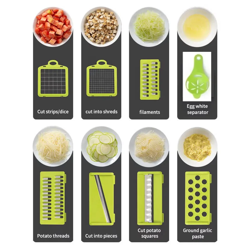 Picture 4: 14 in 1 Multifunctional Vegetable Chopper Onion Chopper Handle Food Grate Food Chopper Kitchen tools Vegetable Slicer Dicer Cut