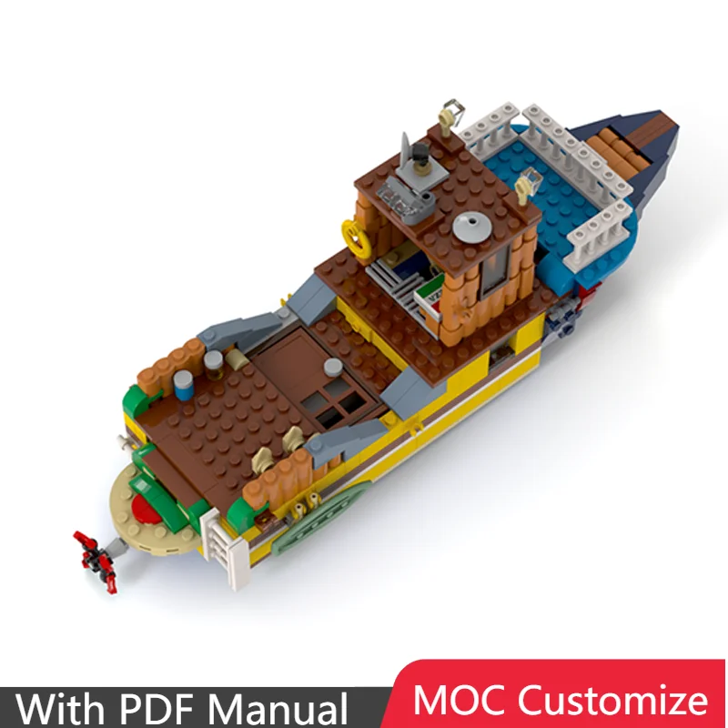 

NEW 457 PCS MOC Customize Creative Building BlocksThe Dream Boat Assembled Toy For Kids DIY Educational Festival Christmas Gifts