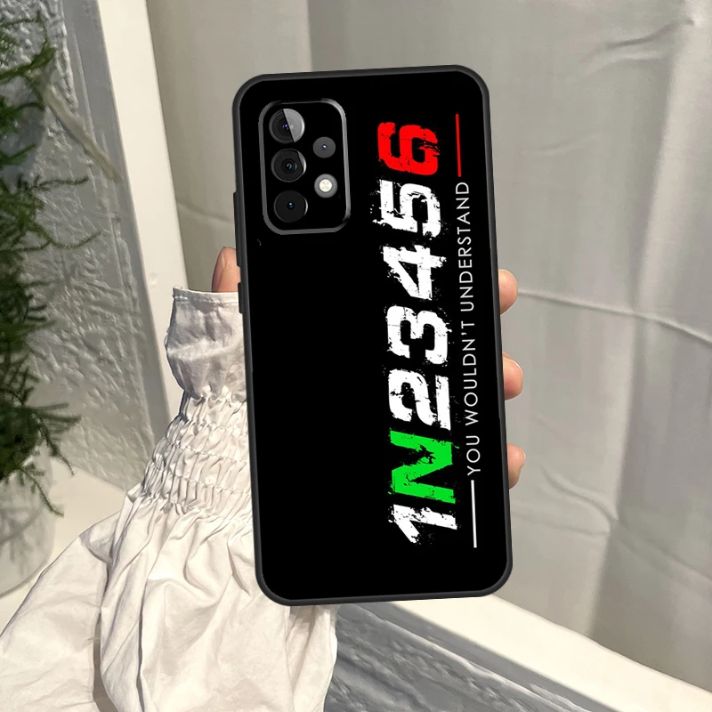1N23456 funda de motocicleta para Samsung Galaxy A52S A06 A16 A26 A36 A56 A55 A35 A15 A53 A32 A33 A13 A14 A34 A54 A17