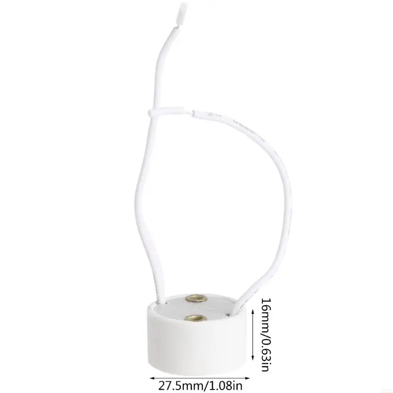 K92A GU10 Bombulento LED LED Lámpara Halógeno Base Base Conector alambre cerámica