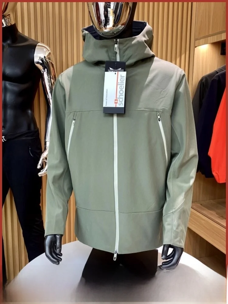 

Outdoor Men's Casual Fce-Lined Full-Zip Jaet Windproof Waterproof Breathable Soft ell Autumn Winter Warm Coat